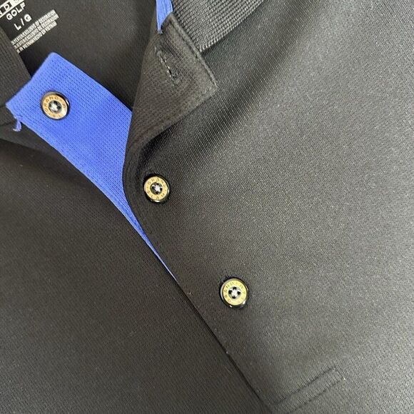 Grand Slam Polo Shirt Mens Large Black Blue Golf Short Sleeve‎ Performance Adult - Picture 3 of 6